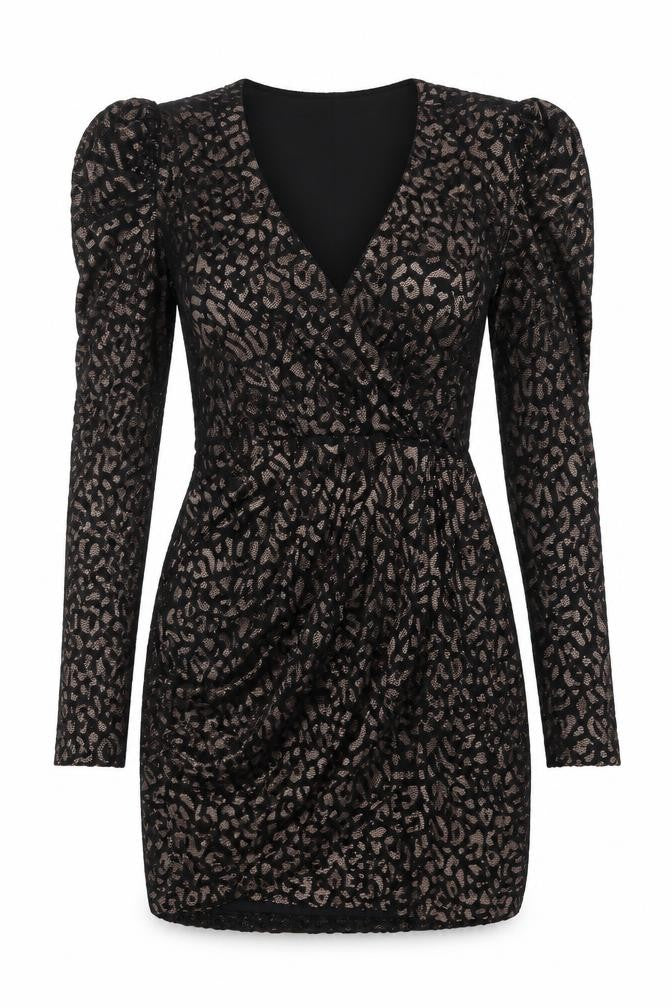 Dorothy Perkins Womens Black Animal Print  Mini  Size 8