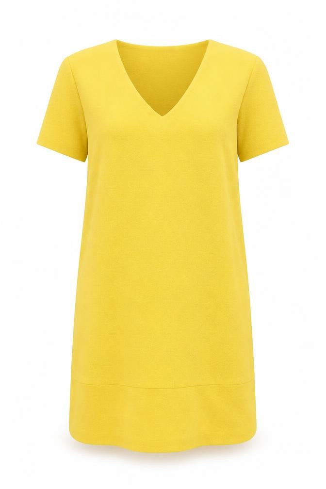 Front view of Marks & Spencer women’s yellow mini, size UK 8