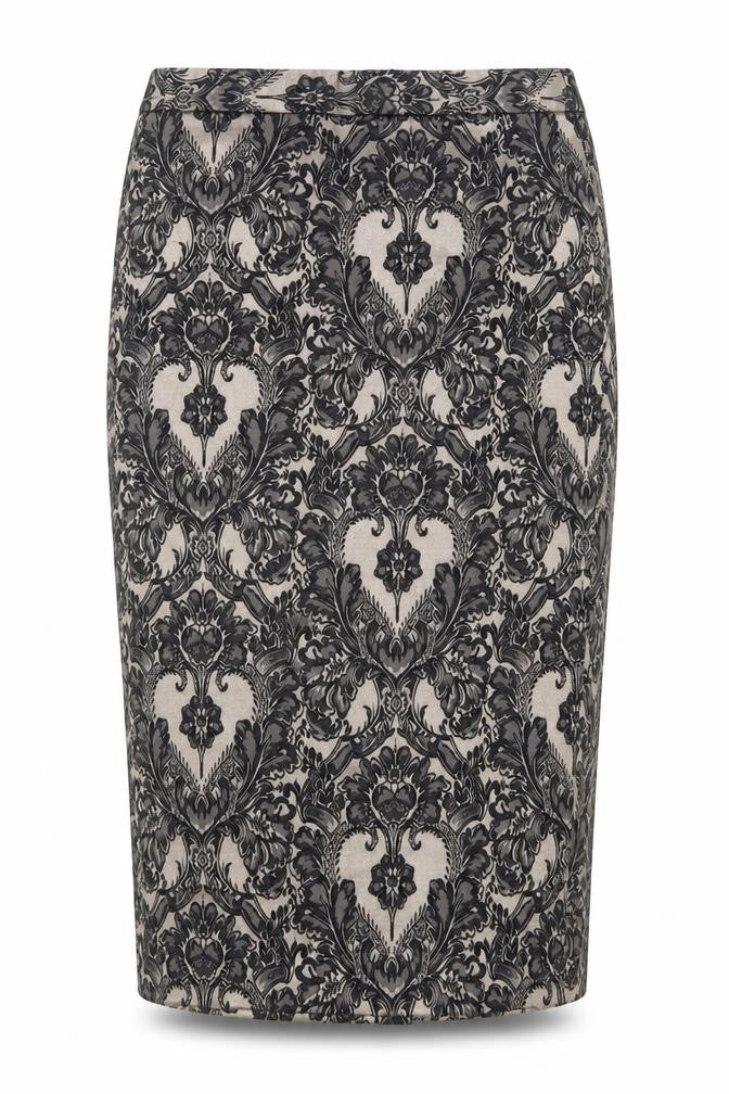 Marks and Spencer Womens Black Geometric  Straight & Pencil Skirt Size 8