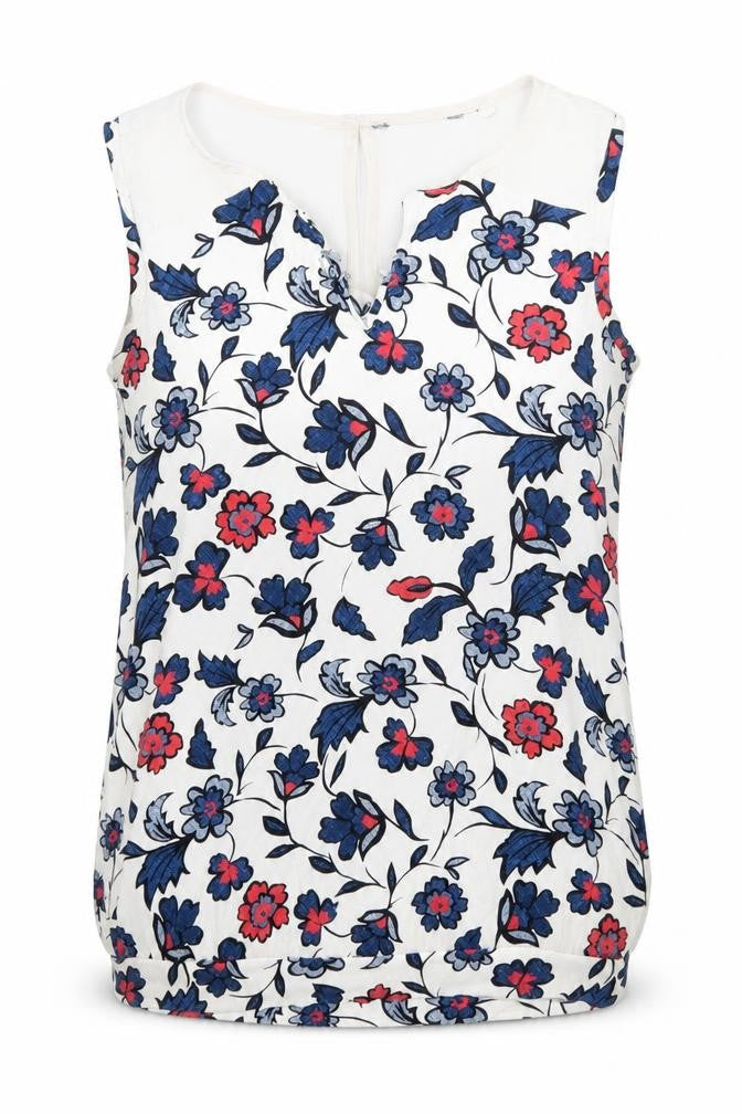 Front view of Next women’s multicoloured floral jersey basic t-shirt, size UK 10