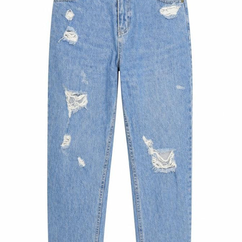 Boohoo Womens Blue  Denim Straight Jeans Size 10 L28 in