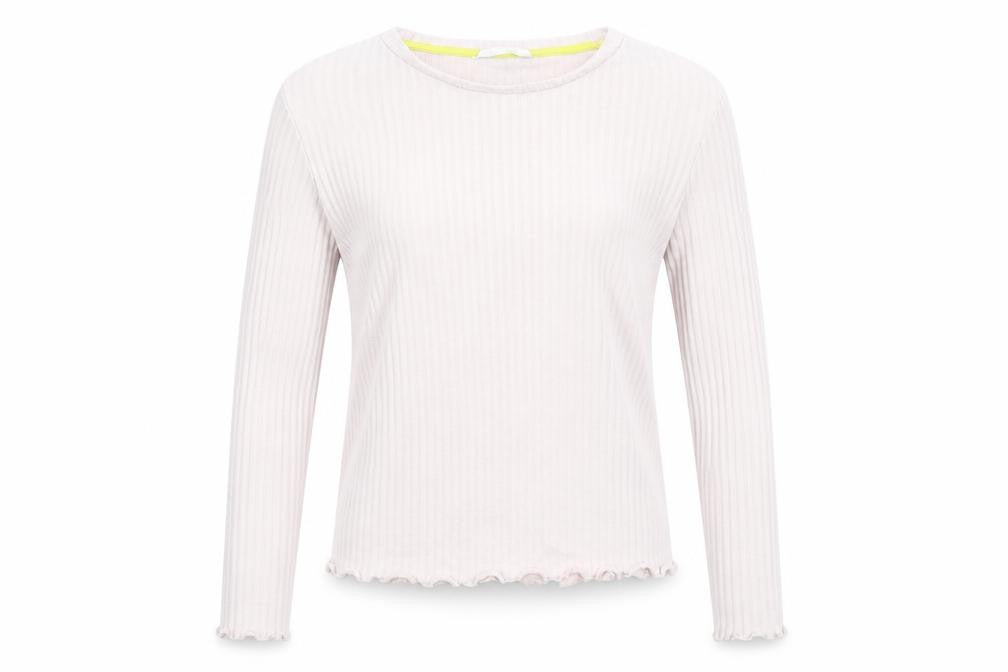 M&S Girls Pink   Basic T-Shirt Size 11-12 Years  - Lettuce Edging