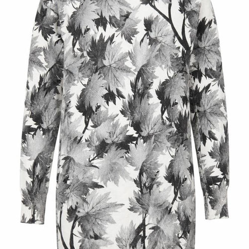D&Z Fashion Womens Grey Floral Knit Jumper Dress  One Size