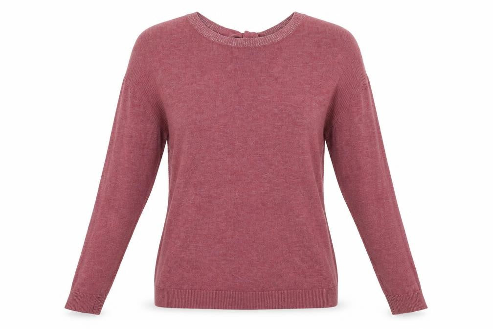 Front view of Next women’s pink knit jumper, size UK 10