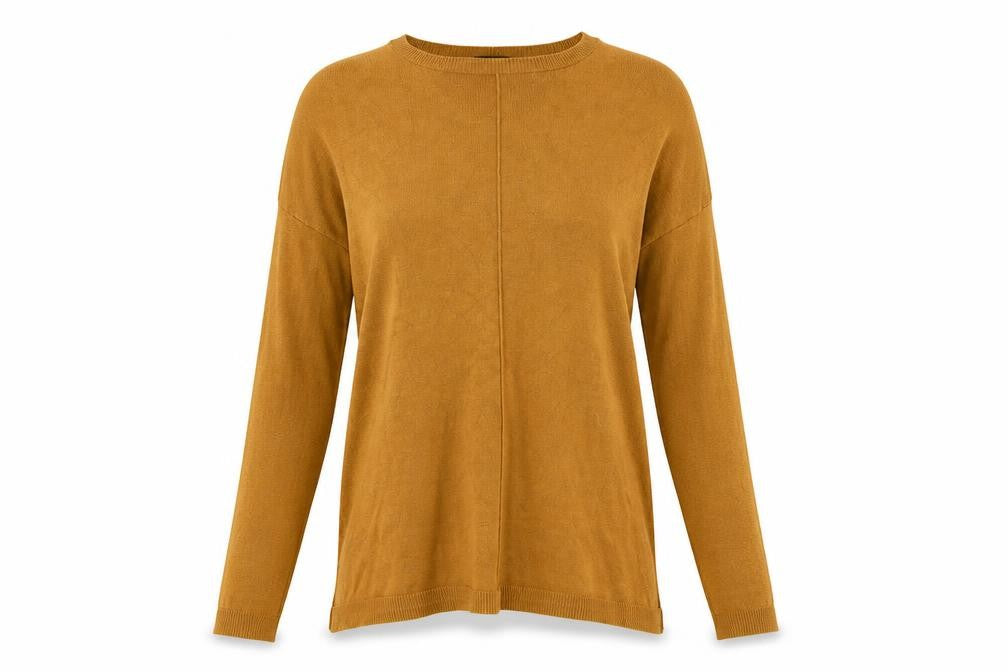 Front view of Atmosphere women’s brown knit jumper, size UK 10
