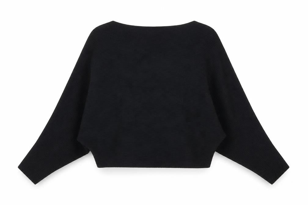 Front view of Katsuit women’s black jumper, size S, -, size S/m