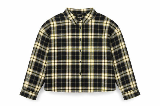 Front view of New Look girls’ multicoloured check basic t-shirt, size 14, years