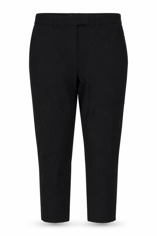 Front view of Next women’s black trousers, size UK 12, 25-inch leg