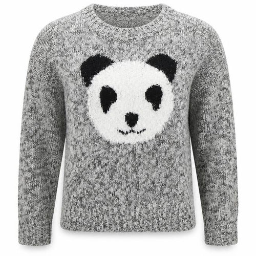 Heart & soul Womens Grey  Knit Pullover Jumper Size 10  - Panda