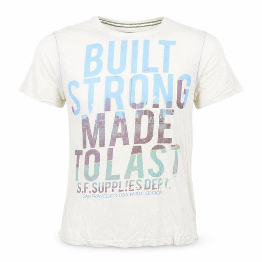 Front view of Angelo Litrico men’s white t-shirt, size S