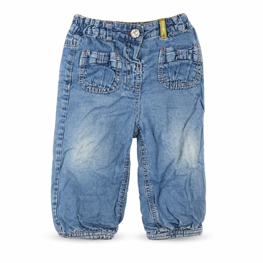 Marks and Spencer  Girls Blue   Cargo Trousers Size 9-12 Months