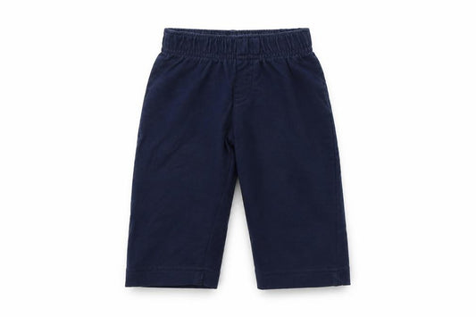 Front view of George girls’ blue sweatpants, size 6-9, months - elastic waist band