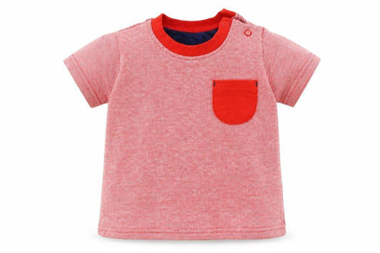 Front view of George girls’ pink basic polo, size 3-6, months