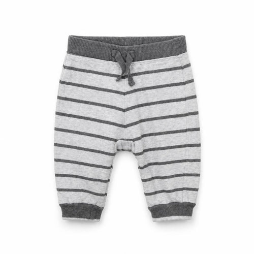 George Girls Grey Striped  Jogger Trousers Size 3-6 Months