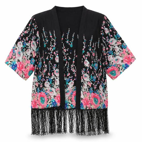 B. You Womens Multicoloured Floral  Cardigan Jumper Size S