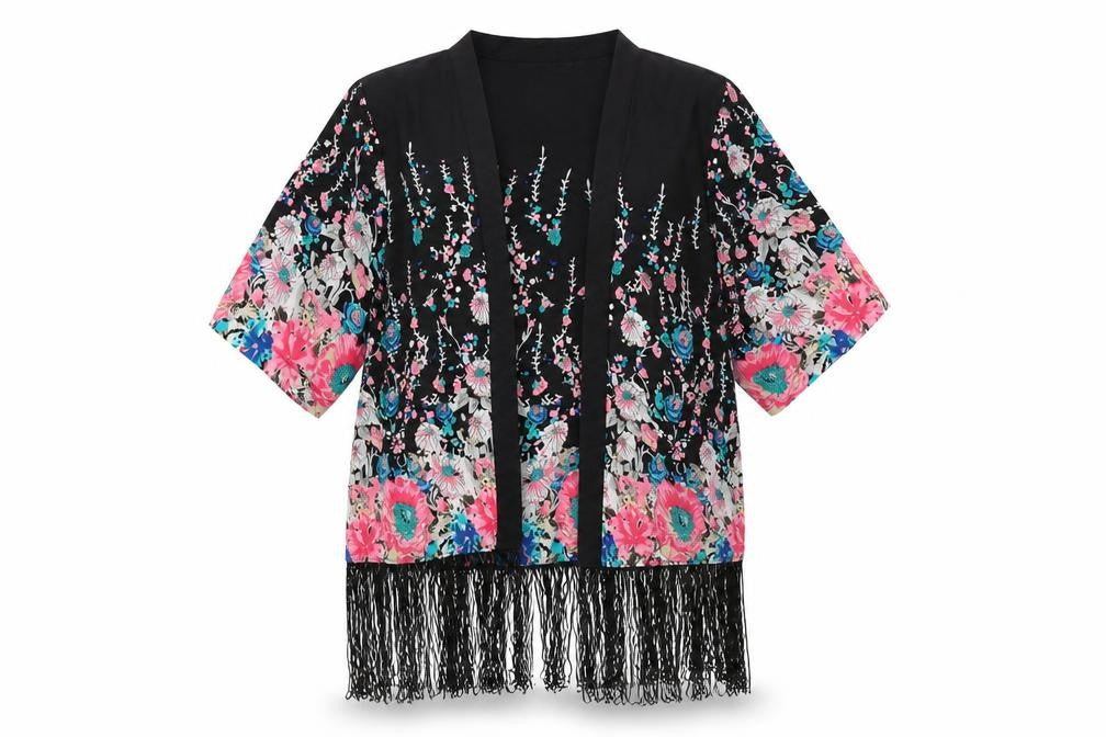 B. You Womens Multicoloured Floral  Cardigan Jumper Size S