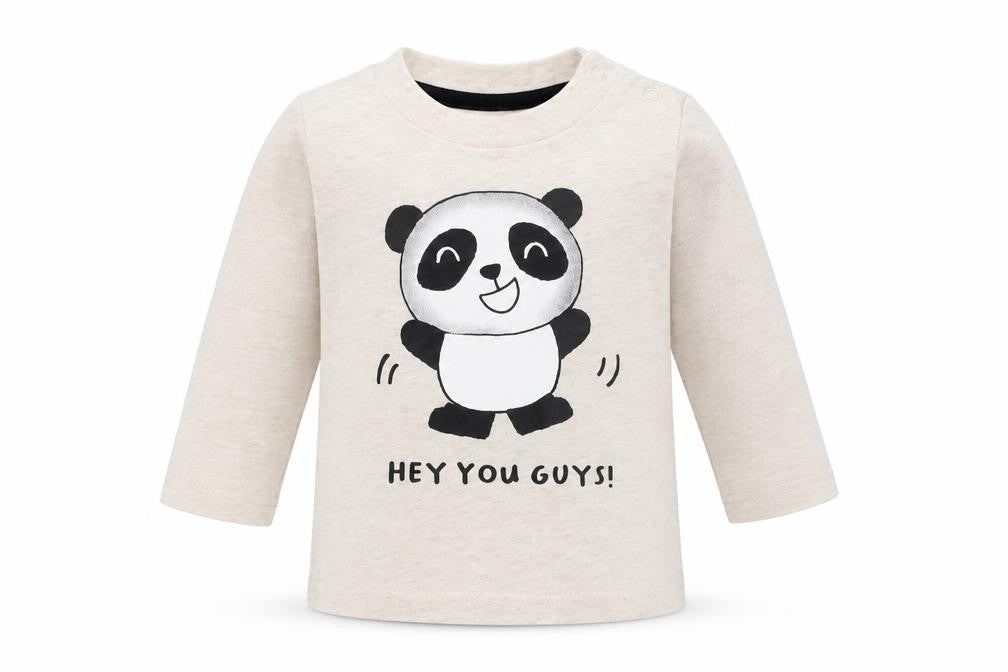 Front view of Primark Baby Beige Basic T-Shirt, size 3-6, Months