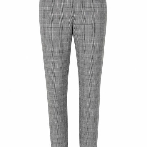 Pimkie Womens Grey Plaid  Capri Trousers Size 10 L28 in