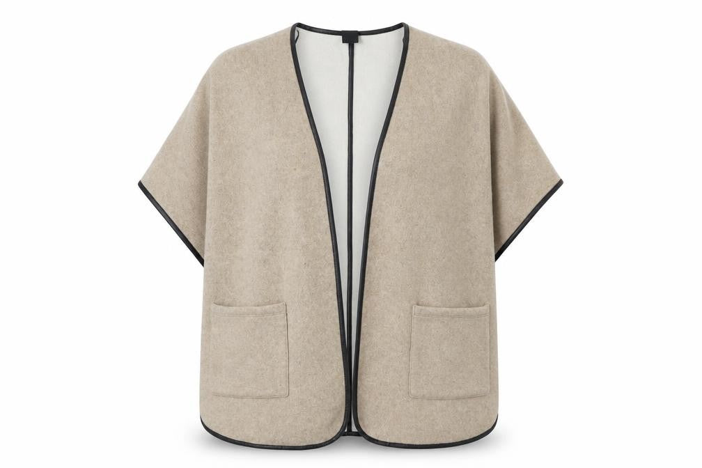 Front view of Gok for Tu women’s beige wrap jumper, size M