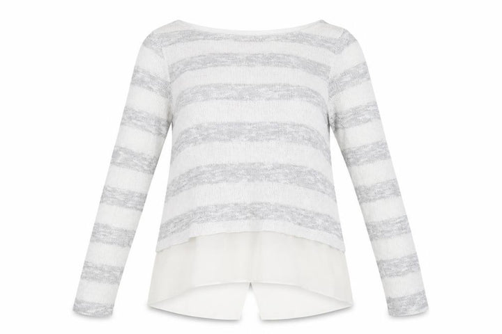 Oasis Womens Grey Pullover Sweatshirt Size S