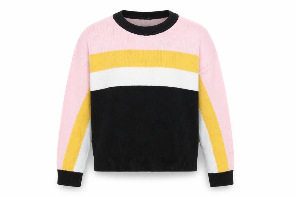 New Look Girls Black Striped  Pullover Sweatshirt Size 12-13 Years