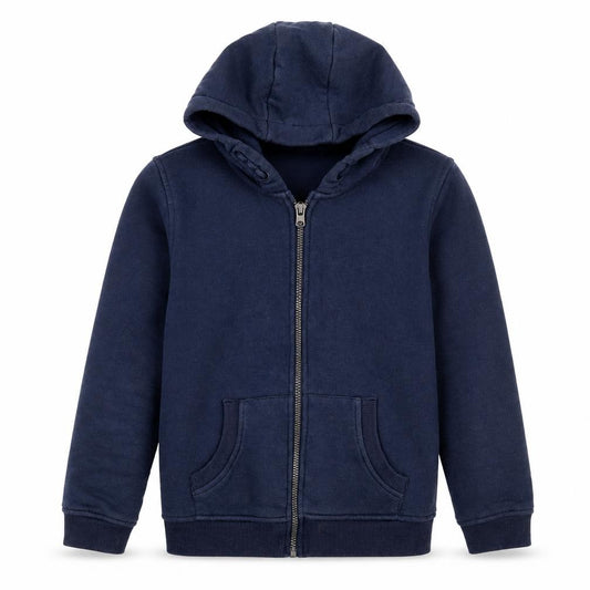 Front view of Primark boys’ blue jacket coat, size 7-8, years