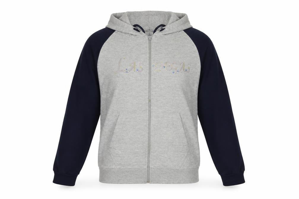 bay beauty Womens Grey   Full Zip Hoodie Size L