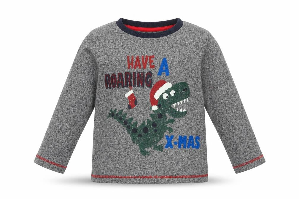 Front view of Matalan boys’ grey jumper, size 2-3, years
