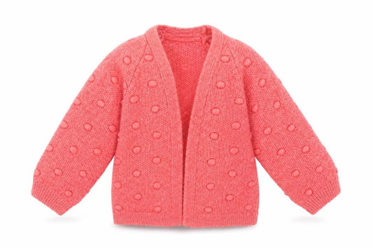 Front view of M&Co Baby Red Cardigan Jumper, size 18-24, Months
