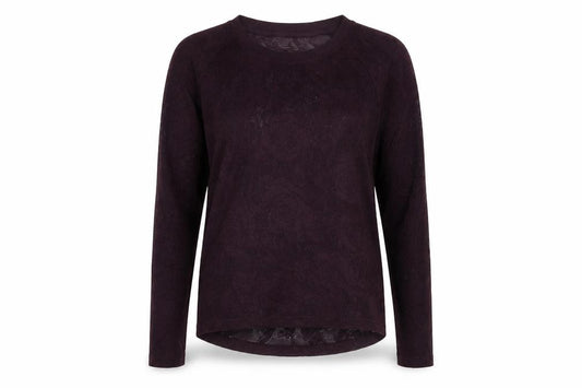 Front view of Next women’s purple floral jumper, size UK 12