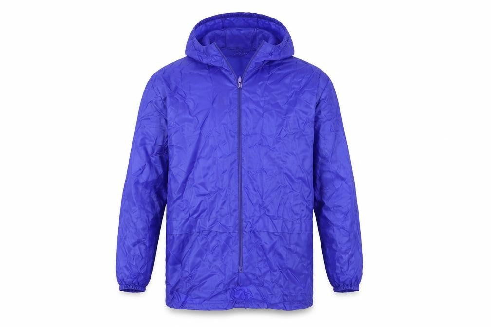 Front view of Rainy Days boys’ blue anorak jacket, size M