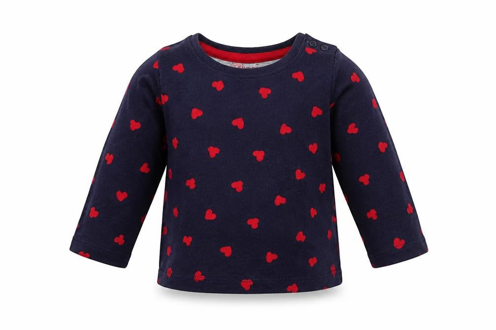 Primark Girls Blue Polka Dot  Pullover T-Shirt Size 6-9 Months