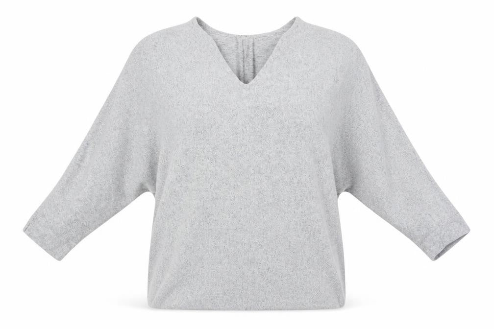 Front view of F&F women’s grey jumper, size UK 8