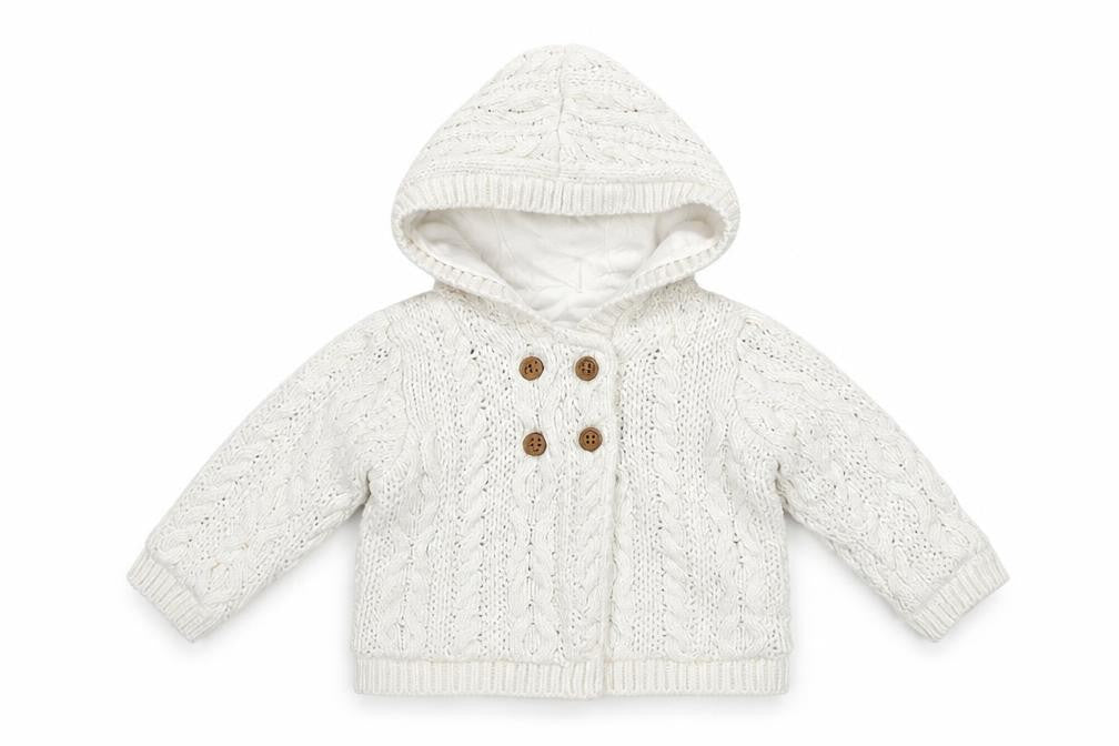 Front view of Tu Baby White Jacket, size 3-6, Months