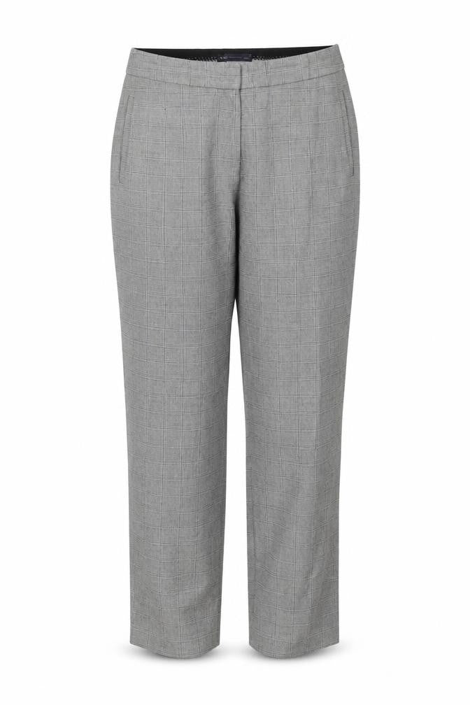 Front view of Marks & Spencer women’s grey trousers, size UK 12, 27-inch leg