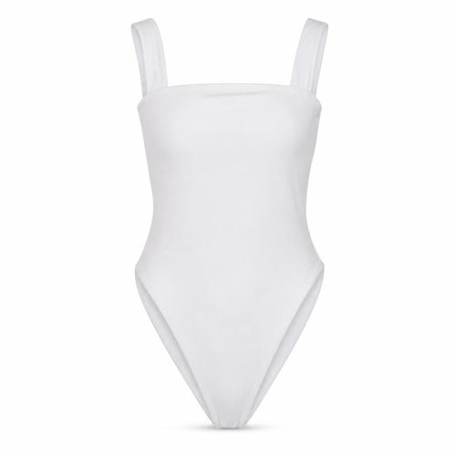 Boohoo Womens White   Bodysuit One-Piece Size 12