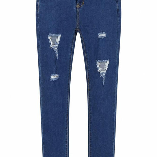 Faythlanu Womens Blue  Denim Straight Jeans Size M L27 in