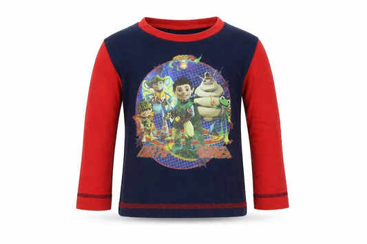 Front view of Tree Fu Tom Baby Blue Pyjama Top, size 18-24, Months - tree fu tom