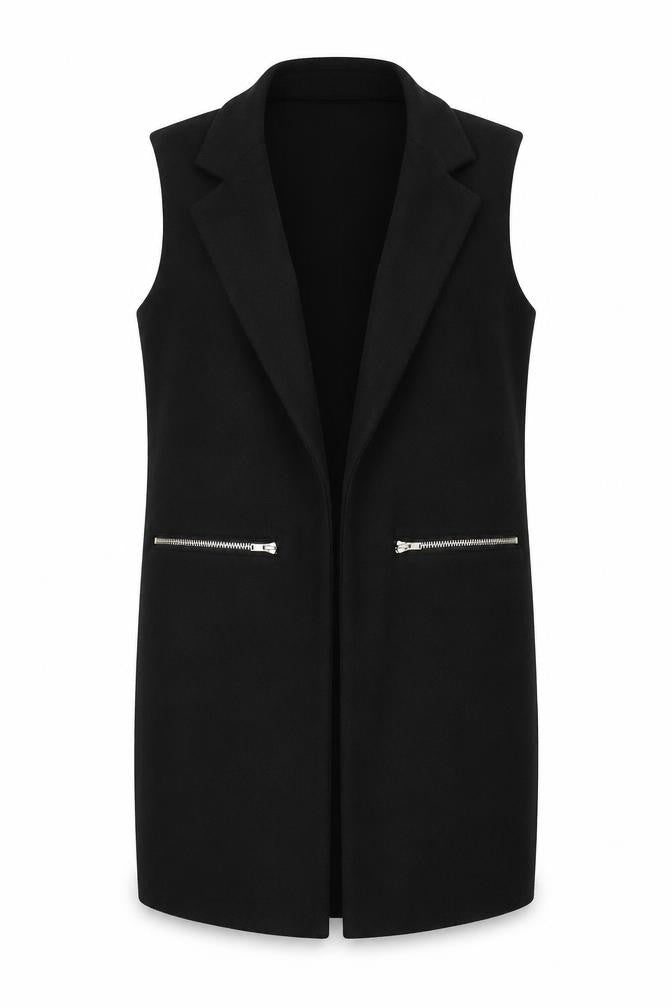 Front view of Cameo Rose women’s black jacket, size UK 10