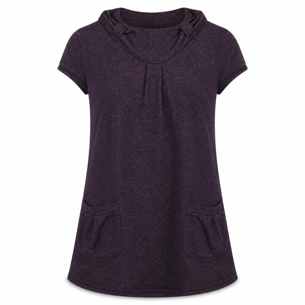 Front view of Purple women’s purple jumper, size UK 14