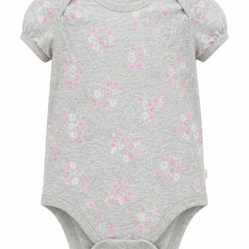 Gap Girls Grey Floral Jersey Babygrow One-Piece Size 18-24 Months
