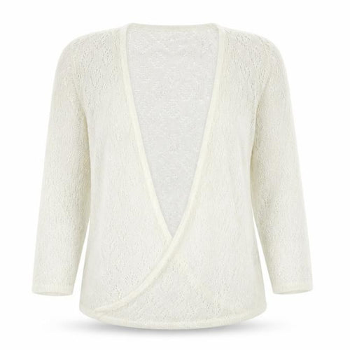 Simon Jefferey Womens White  Knit Cardigan Jumper Size XL