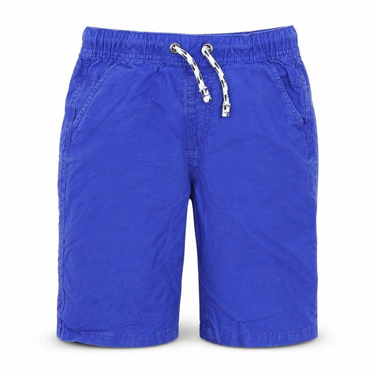 Front view of Marks & Spencer girls’ blue bermuda shorts, size 7-8, years