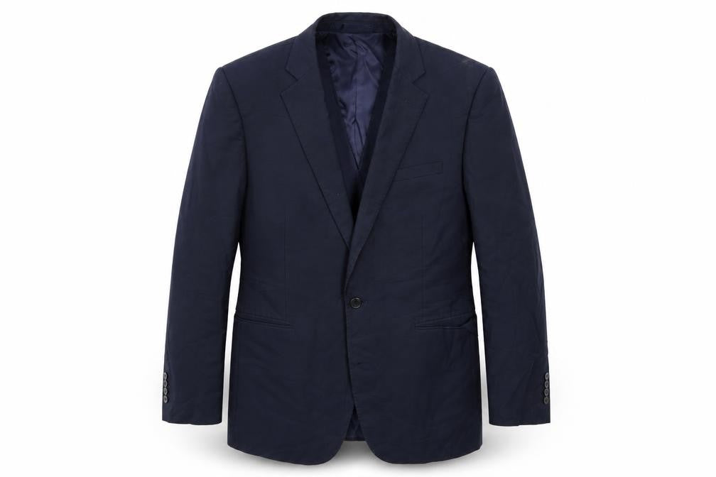 Front view of Preworn men’s blue jacket suit jacket, size 42