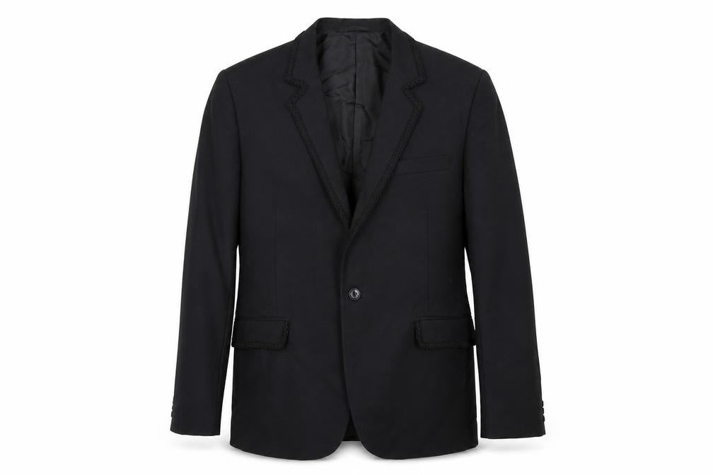 Front view of Preworn men’s black jacket suit jacket, size 40
