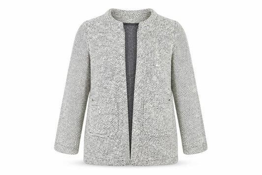 Front view of New Look women’s grey jacket blazer, size UK 10