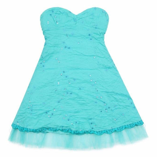 all dolled up Womens Blue Floral  Fit & Flare  Size 10