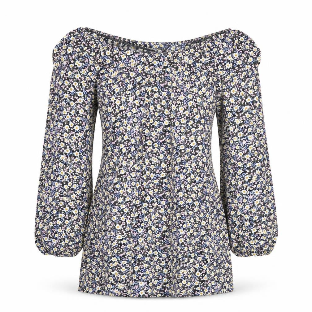 Front view of Miss Selfridge women’s multicoloured floral fit & flare, size UK 6