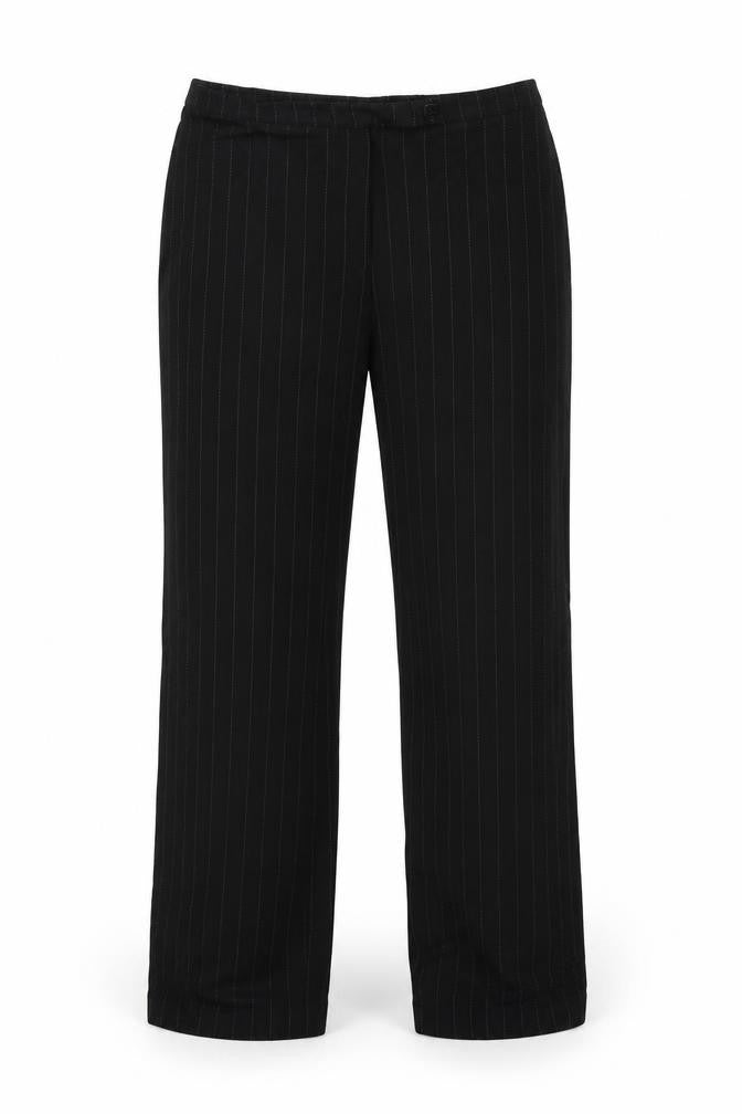 Preworn Womens Black Striped  Dress Pants Trousers Size 32 in L29 in
