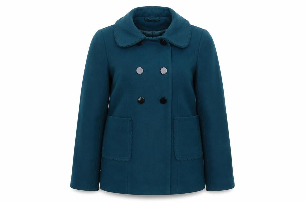 Front view of New Look women’s blue jacket blazer, size UK 10
